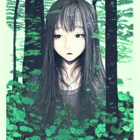 Detailed Cute Girl In A Forest Style From Asano Inio Stable Diffusion