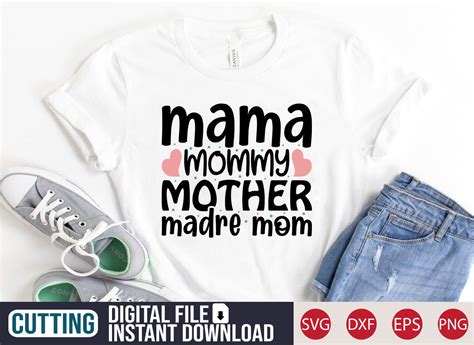 Mama Mommy Mother Madre Mom Svg Craft Graphic By Tshirt Bundle