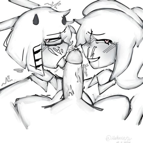 Rule 34 Ambiguous Gender B23 Black And White Blush Both Both Sexes In