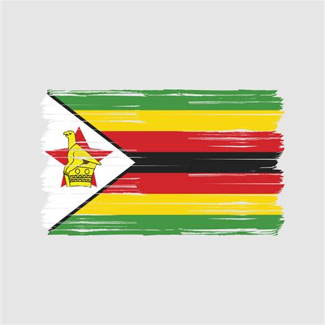 Zimbabwe Flag Brush National Flag 11509915 Vector Art At Vecteezy