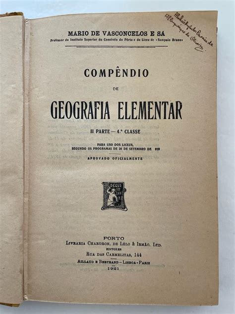 Compendio De Geografia Element Leiloes Artbid