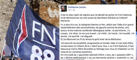Sodomite gauchiste islamisé un jeune cadre gay quitte le FN écoeuré Fdebranche