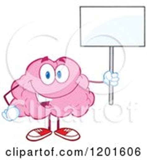 Cartoon Of A Black And White Brain Mascot With Dollar Eyes Royalty