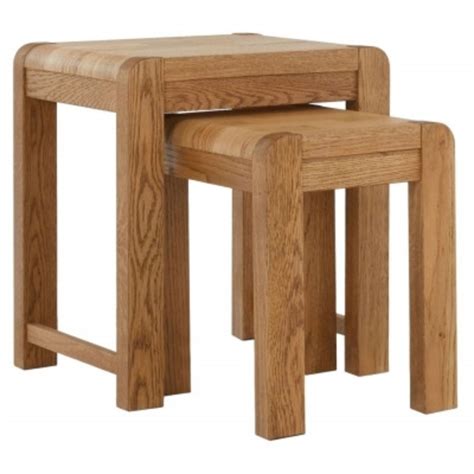 Brice Oak Nest Of Table By Choice Furniture Superstore Ufurnish