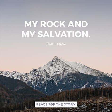 My Rock and My Salvation. - Peace for the Storm