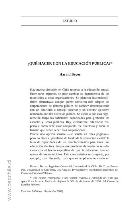 PDF QUÉ HACER CON LA EDUCACIÓN PÚBLICA Harald PDF fileeducación