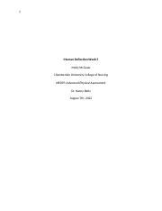 IHuman Reflection Week 5 Docx 1 IHuman Reflection Week 5 Molly McGraw
