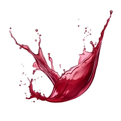 Realistic Splash Of Wine Or Red Juice Ai Generative Png