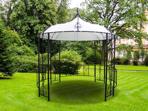 Gazebo Tilcara Metal Feitio Forjado Lona D Xa Cm Branco