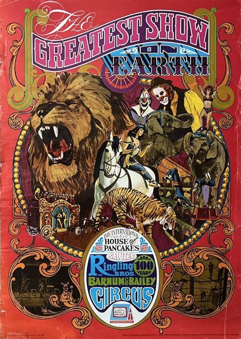 Ringling Bros And Barnum And Bailey 100th Anniversary Circus Poster 1970