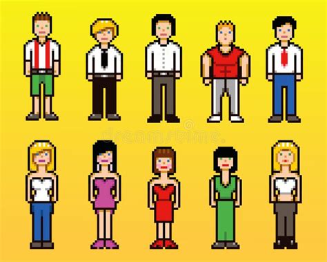 Pixel Art People Stock Illustrations – 2,045 Pixel Art People Stock ...