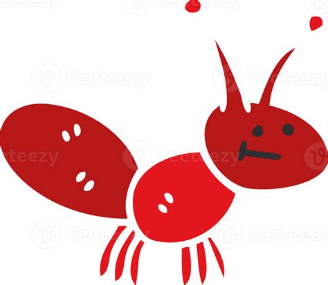 Quirky Hand Drawn Cartoon Ant 44973212 PNG