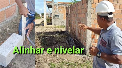 Como alinhar e nivelar alicerce de muro em Rua sem pavimentação YouTube