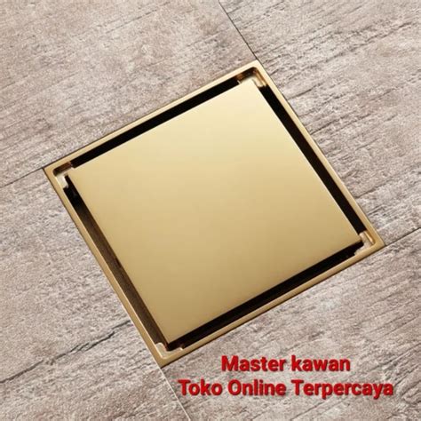 Jual Smart Floor Drain Tile Insert Kuningan GOLD EMAS Anti Bau Anti