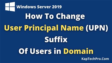 How To Change UPN Suffix In Domain YouTube