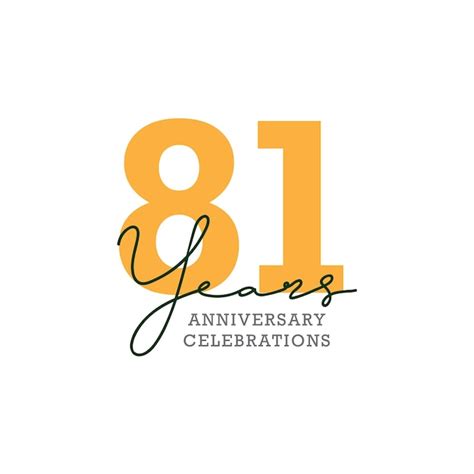 Premium Vector 81th Anniversary Celebration Logo Design Vector Eps10