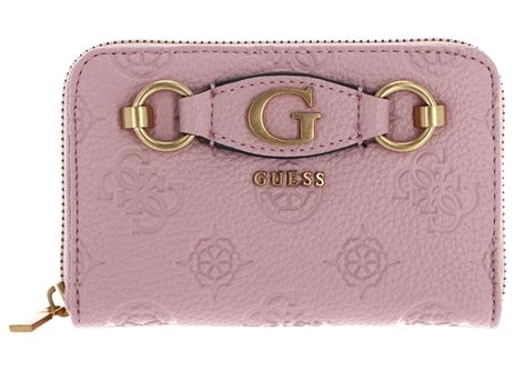 Guess Geldb Rse Izzy Medium Zip Around Apricot Rose Logo Modeherz