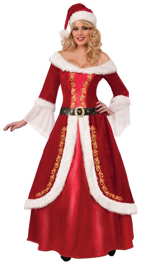 Santa Mrs Claus Deluxe Woman Christmas Halloween Costume Mrs Claus