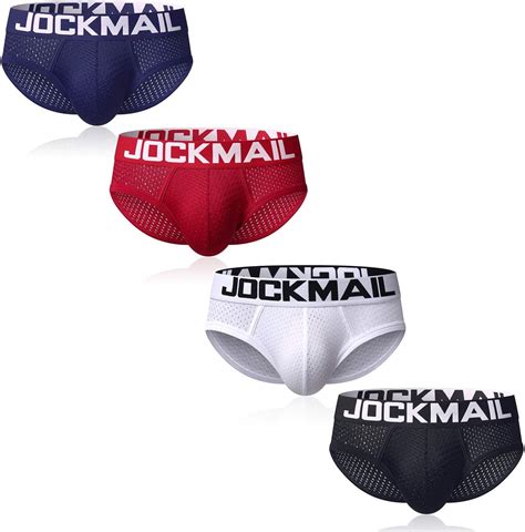 Jockmail Pcs Pack Mens Underwear Briefs Mesh Low Waist Comfortable