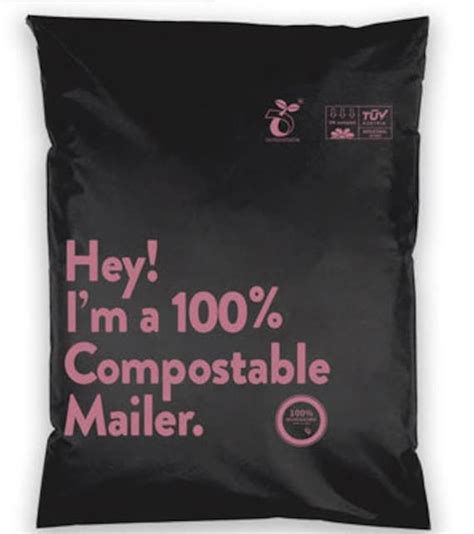 Custom Pcs Eco Friendly Mailing Bag Black Compostable Mailers