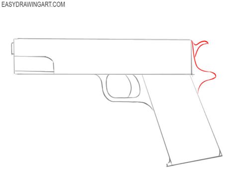 How To Draw A Gun Easy Drawing Art