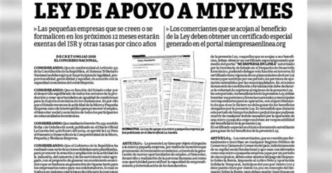 Nueva Ley De Mipymes En Honduras