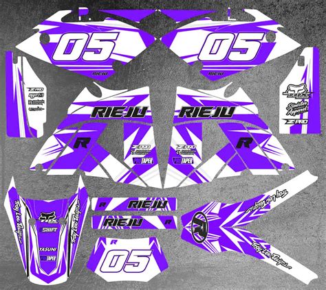 Kit déco Rieju 50 MRX Craft Blanc Violet Boutique Kit Déco Moto