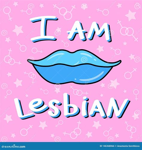 Frase Soy Lesbiano Inscripcin De Lgbt Cartel Conceptual Ilustración Del Vector Ilustración