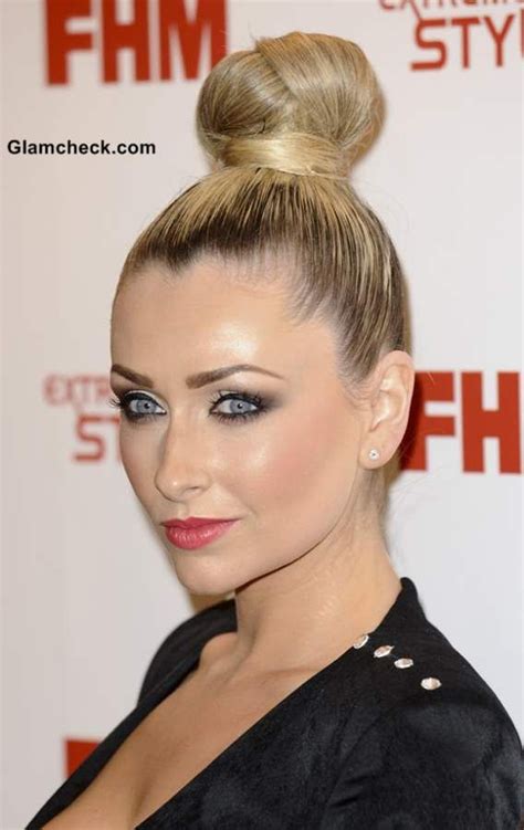 Crowning Glory Gemma Merna Floors With Elite Top Knot Bun Hairstyles Sleek Hairstyles Cute