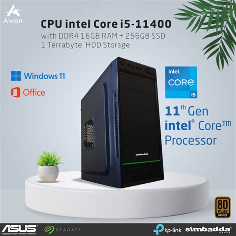 Jual CPU PC Komputer Intel Core I5 11400 Gen 11 RAM 16GB SSD Rakitan