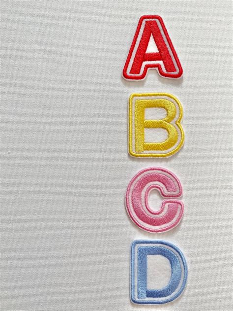 Letter Patches Embroidered Patches Iron / Sew on Patches - Etsy