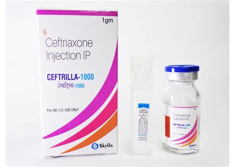 Ceftrailla Allopathic Ceftriaxone Injection IP 1000 Mg Manufacturer