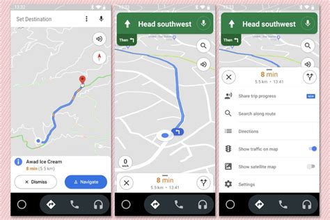 Google Maps de Android Auto estrena nuevo interfaz más limpio y visual