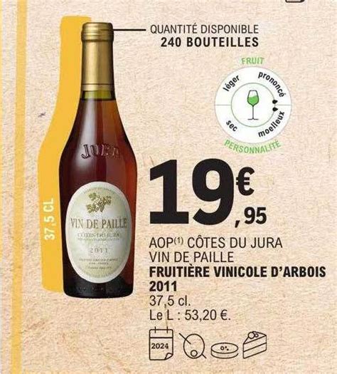 Promo Aop C Tes Du Jura Vin De Paille Fruiti Re Vinicole D Arbois