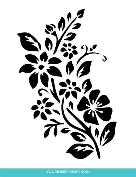 Free Downloadable Stencils Large Flower For Painting