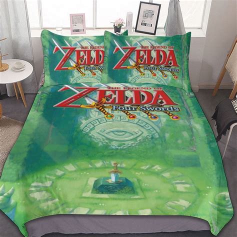 Cartoon Legend Of Zelda Piece Bed Set Warm And Comfortable Kawaii