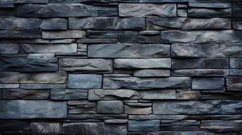 Background Texture Of Natural Slate Stone Brick Building Building