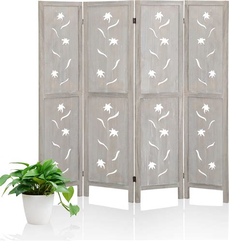 ECOMEX 4 Panel Carved Room Divider 5 6Ft Wood Room Ubuy Nepal