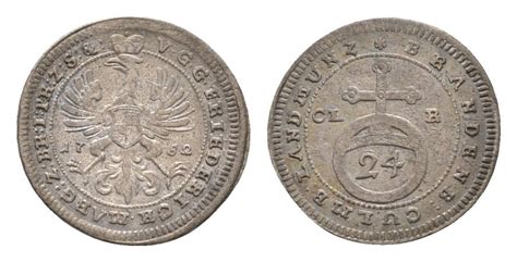 Brandenburg Bayreuth 1 24 Taler 1752 CLR Bayreuth Friedrich 1735 1763