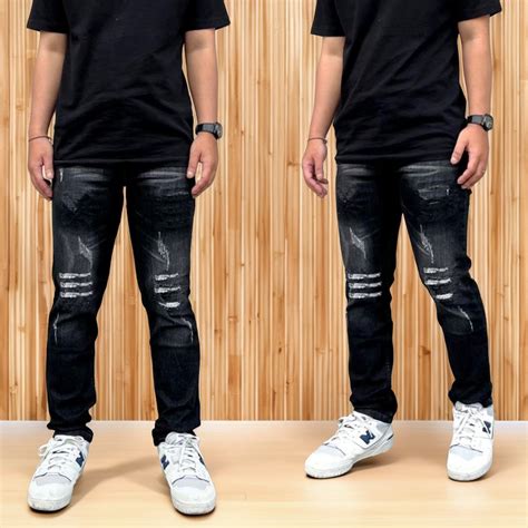 Jual Celana Jeans Pria Celana Panjang Pria Jeans Sobek Celana Jeans
