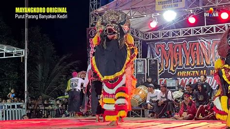 Barongan Tampil Perdana Malam Hari Jaranan Mayangkoro Original Live