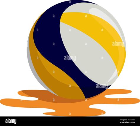 Beach Volley Ball Illustration Vector On White Background Stock