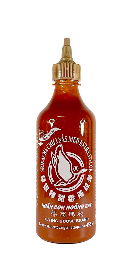 Sriracha Chili Sauce With Extra Garlic Flavor 455ml Flying Goose Thailand