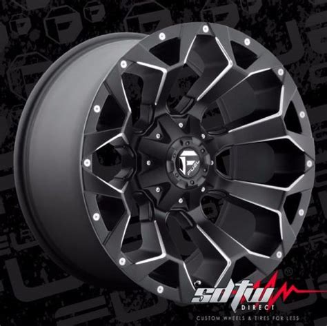 Purchase 22x10 Fuel Assault D546 Black Milled Wheels Fits Ford F250