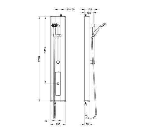 Panneau de douche avec PRESTO TOUCH PRESTOTEM 2 DELABIE Collectivités