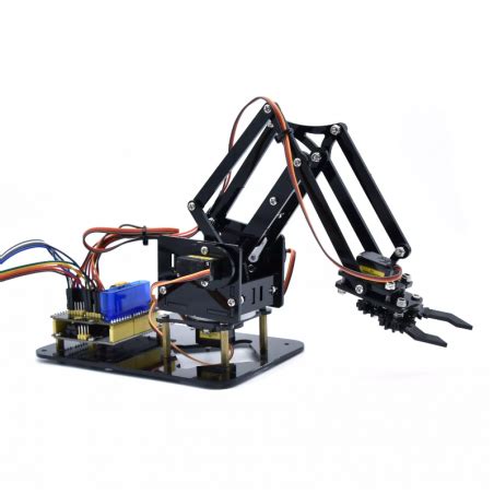 Kit Completo de Braço Robótico 4DOF em acrílico para Arduino