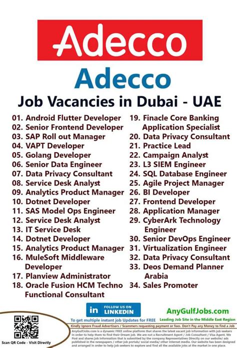 Adecco Job Vacancies Dubai Uae Anygulfjobs