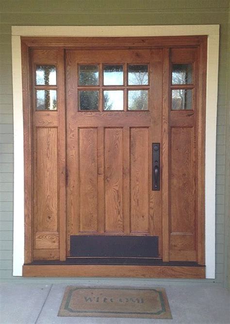 This Craftsman Style Door And Sidelights Built Of Rustic White Oak