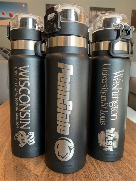 Custom Laser Engraved Oz Stainless Steel Water Bottle Etsy