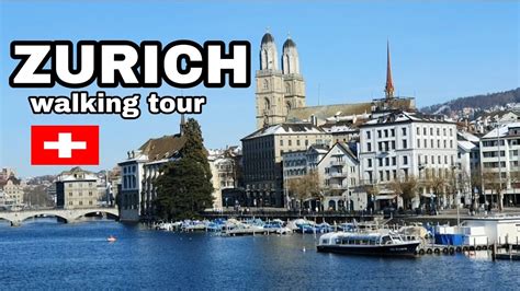 Zurich Switzerland Walking Tour In City Center Youtube